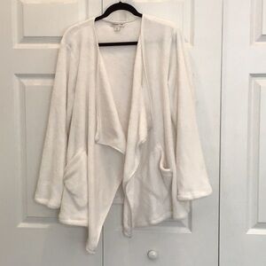 # Coldwater Creek Fuzzy 2X white jacket